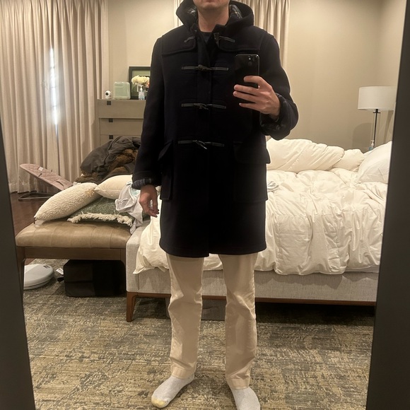 Brand new with tags Gloverall Morris Duffel Coat, Navy, Size M - Picture 5 of 9